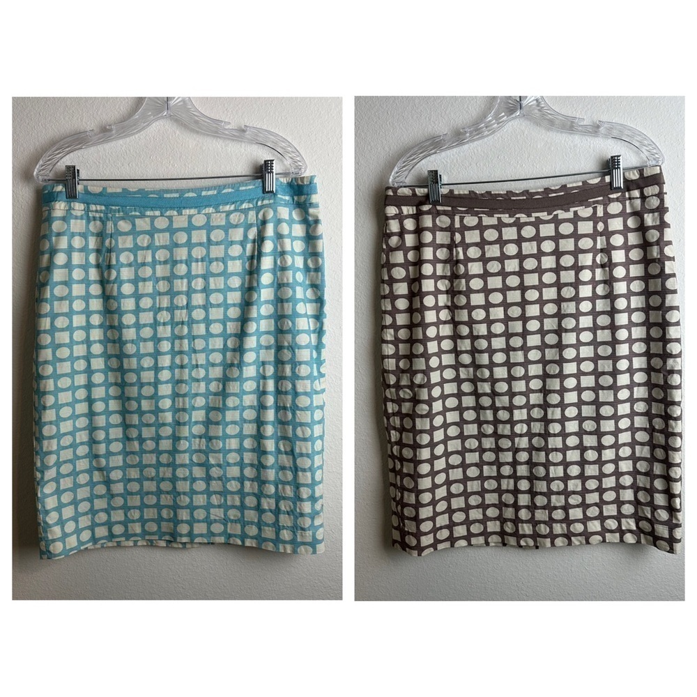 Boden Geometric Skirt bundle Women Size 12 Pencil High Waist Below Knee long